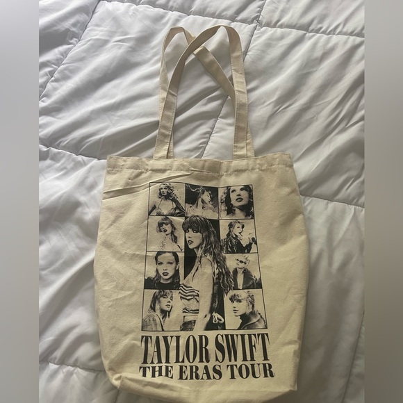 Taylor Swift Handbags - Taylor Swift The Eras Tour Beige Tote Bag Concert USA Swifties Tote Merch